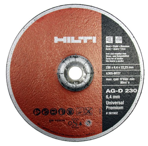 картинка - Круг шлифовальный 230x6,4x22, HILTI (AG-D 230)