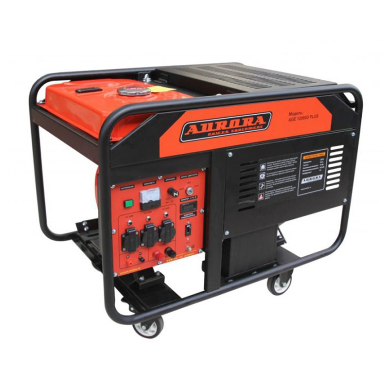 картинка - Электростанция Aurora AGE 12000D PLUS ( 220 В, бензин)